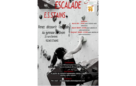 INSCRIPTIONS ESCALADE 2025/2026 