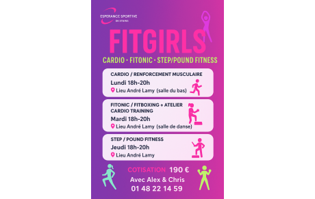 INSCRIPTIONS FITGIRLS 